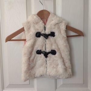 Tucker +Tate Hooded Faux Fur Vest 3T